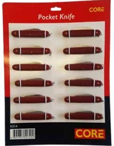 Pocket Knife Display Card of 12